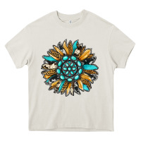 Cream gemstone sunflower Heavy Core Tee - RanaPortraitStore