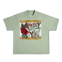 Oil Green merry christmas y'all Urban Heavy Tee - CowhideDigitalArt