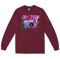 Burgundy Oh Snap Long Sleeve Tee - CowhideDigitalArt