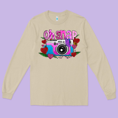 Oh Snap Long Sleeve Tee Designed By Cowhidedigitalart