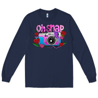Navy Oh Snap Long Sleeve Tee - CowhideDigitalArt