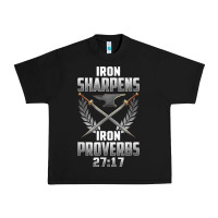 Black iron sharpens iron quote proverbs 2717 christian cool gift t shirt Urban Heavy Tee - linhVisuals