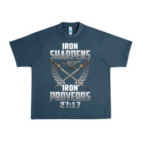 Midnight Navy iron sharpens iron quote proverbs 2717 christian cool gift t shirt Urban Heavy Tee - linhVisuals