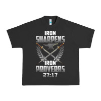 Pigment Black iron sharpens iron quote proverbs 2717 christian cool gift t shirt Urban Heavy Tee - linhVisuals