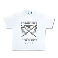 White iron sharpens iron quote proverbs 2717 christian cool gift t shirt Urban Heavy Tee - linhVisuals