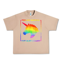 Burro feeling magical but also stabby unicorn rainbow t shirt Urban Heavy Tee - linhVisuals