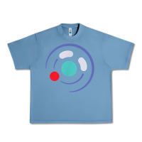 Pebble Blue minimalist game cube controller throwback retro gamer t shirt Urban Heavy Tee - linhVisuals