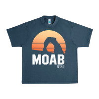 Midnight Navy moab utah arches national park vintage retro outdoor hiking pullover h Urban Heavy Tee - linhVisuals