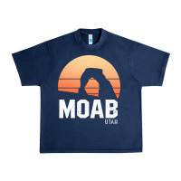 Navy moab utah arches national park vintage retro outdoor hiking pullover h Urban Heavy Tee - linhVisuals