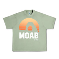 Oil Green moab utah arches national park vintage retro outdoor hiking pullover h Urban Heavy Tee - linhVisuals