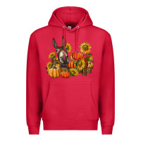 Cardinal donkey sunflower and pumpkin farm Premium Hoodie - BarkalooDesign