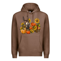 Chestnut donkey sunflower and pumpkin farm Premium Hoodie - BarkalooDesign