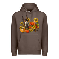 Coffee donkey sunflower and pumpkin farm Premium Hoodie - BarkalooDesign
