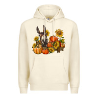 Sandshell donkey sunflower and pumpkin farm Premium Hoodie - BarkalooDesign
