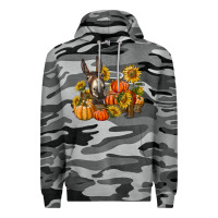 Slate Camo donkey sunflower and pumpkin farm Premium Hoodie - BarkalooDesign