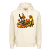 Tofu donkey sunflower and pumpkin farm Premium Hoodie - BarkalooDesign