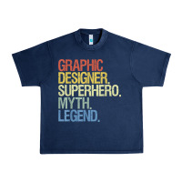 Navy funny graphic designer t shirt Urban Heavy Tee - linhVisuals
