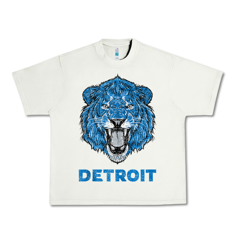 Funny Vintage Lion Face Head Detroit Gifts Tank Top Urban Heavy Tee by linhVisuals | Teevron