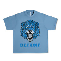 Pebble Blue funny vintage lion face head detroit gifts tank top Urban Heavy Tee - linhVisuals