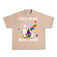 Burro autism dad you will never walk alone support autism son t shirt Urban Heavy Tee - linhVisuals
