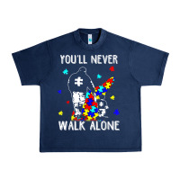 Navy autism dad you will never walk alone support autism son t shirt Urban Heavy Tee - linhVisuals