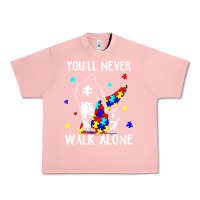 Salmon autism dad you will never walk alone support autism son t shirt Urban Heavy Tee - linhVisuals