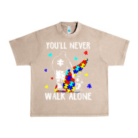 French Oak autism dad you will never walk alone support autism son t shirt Urban Heavy Tee - linhVisuals
