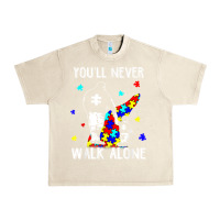 Sandshell autism dad you will never walk alone support autism son t shirt Urban Heavy Tee - linhVisuals