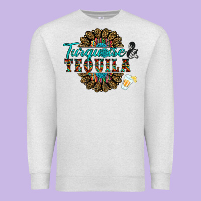 Turquoise Gemstone And Taquila Premium Sweatshirt Designed By Ranaportraitstore