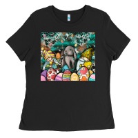 Black easter Ladies Tee - CowhideDigitalArt