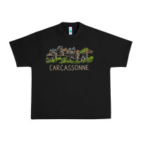 Black carcassonne france unique hand drawn art gift men women t shirt Urban Heavy Tee - linhVisuals