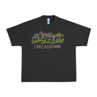 Pigment Black carcassonne france unique hand drawn art gift men women t shirt Urban Heavy Tee - linhVisuals