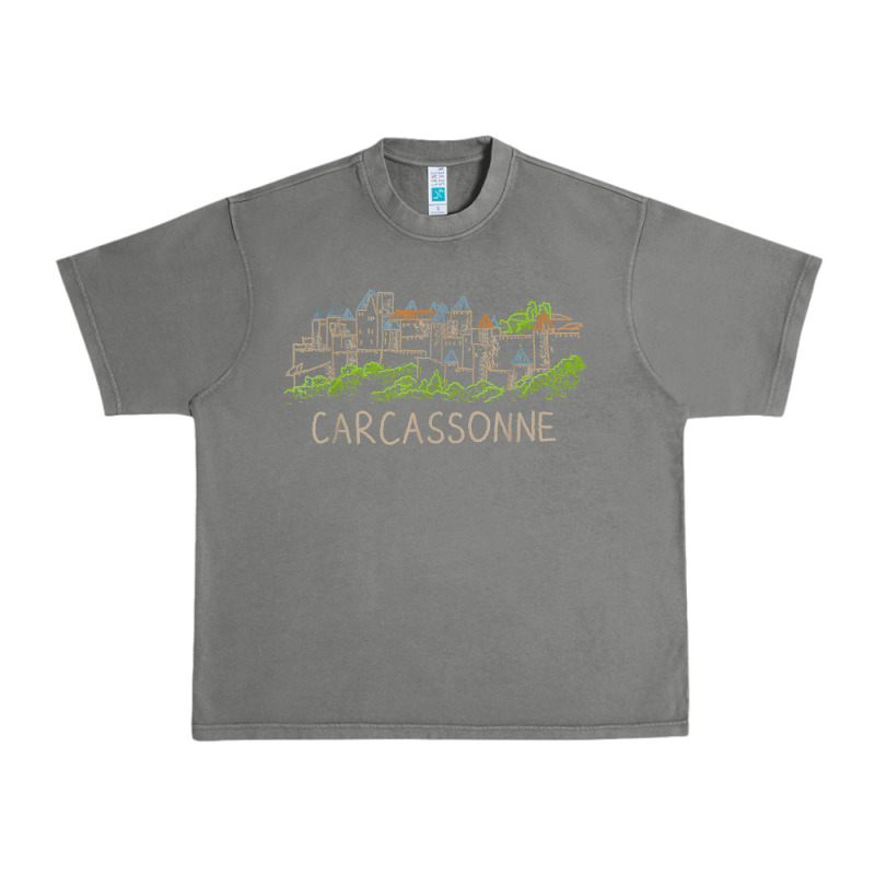 Carcassonne France Unique Hand Drawn Art Gift Men Women T Shirt Urban Heavy Tee by linhVisuals | Teevron