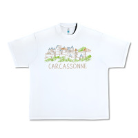 White carcassonne france unique hand drawn art gift men women t shirt Urban Heavy Tee - linhVisuals