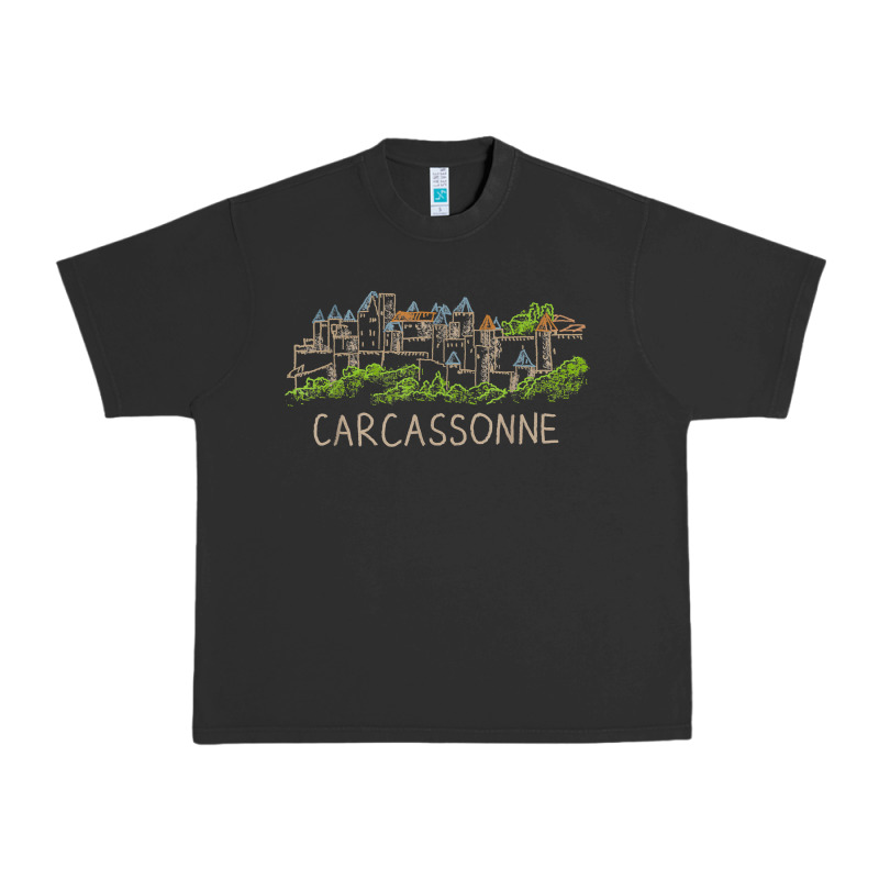 Carcassonne France Unique Hand Drawn Art Gift Men Women T Shirt Urban Heavy Tee by linhVisuals | Teevron
