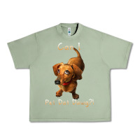 Oil Green can i pet dat dawg funny dog dachshund lover doxie gift t shirt Urban Heavy Tee - linhVisuals