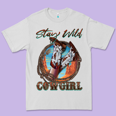 Stay Wild Cowgirl Premium Tee Designed By Fadigitalartstudio