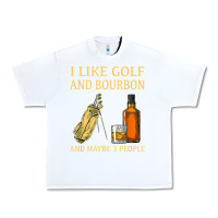 White i like golf and bourbon and maybe 3 people t shirt Urban Heavy Tee - linhVisuals