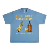 Pebble Blue i like golf and bourbon and maybe 3 people t shirt Urban Heavy Tee - linhVisuals