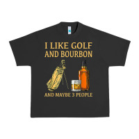 Pigment Black i like golf and bourbon and maybe 3 people t shirt Urban Heavy Tee - linhVisuals