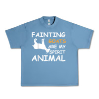 Pebble Blue fainting goats are my spirit animal t shirt Urban Heavy Tee - linhVisuals