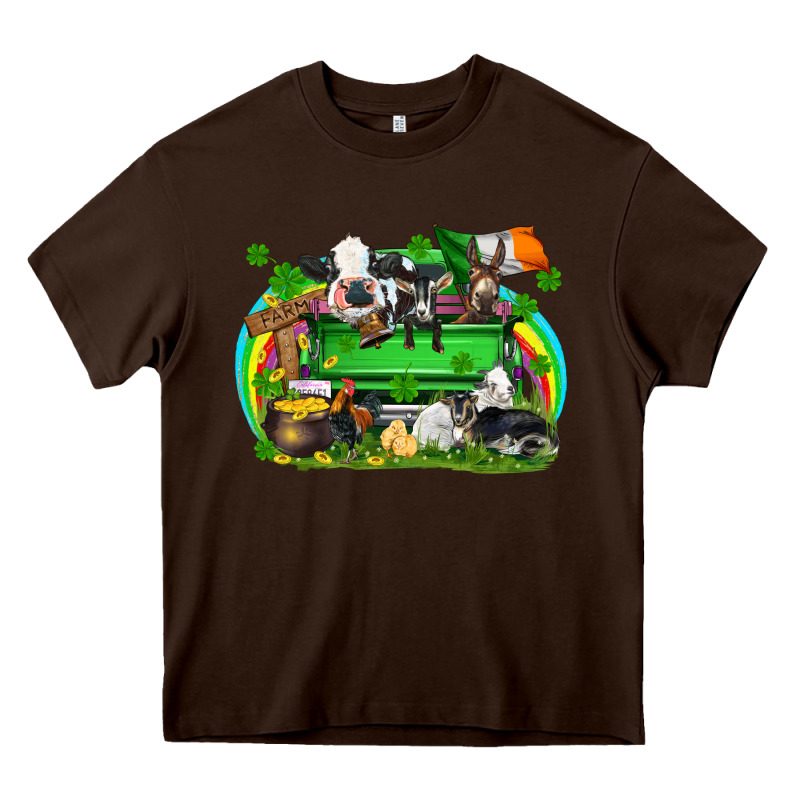 St. Patrick's Day Farm Animal Truck Heavy Core Tee by FaDigitalArtStudio | Teevron