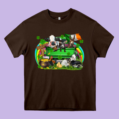 St. Patrick's Day Farm Animal Truck Heavy Core Tee Designed By Fadigitalartstudio