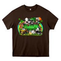 Chocolate Brown St. Patrick's Day farm animal truck Heavy Core Tee - FaDigitalArtStudio