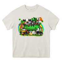 Cream St. Patrick's Day farm animal truck Heavy Core Tee - FaDigitalArtStudio