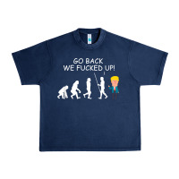 Navy go back we fucked up funny anti trump 2020 election apparel t shirt Urban Heavy Tee - linhVisuals