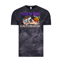 Cloud Black Dead Inside Caffeinated Vintage Tee - CowhideDigitalArt