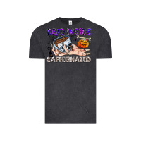 Vintage Black Dead Inside Caffeinated Vintage Tee - CowhideDigitalArt