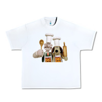 White Wallace Gourmeat Urban Heavy Tee - linhVisuals