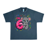Midnight Navy kids 6th birthday shirt for girls koala bear 6 years old t shirt Urban Heavy Tee - linhVisuals